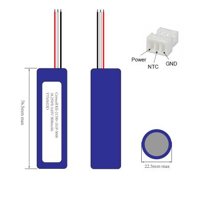 China Other Cylindrical Lithium Ion Rechargeable 21700-1S1P-5000 3.65V 5000mAh Battery Pack With PCM for sale