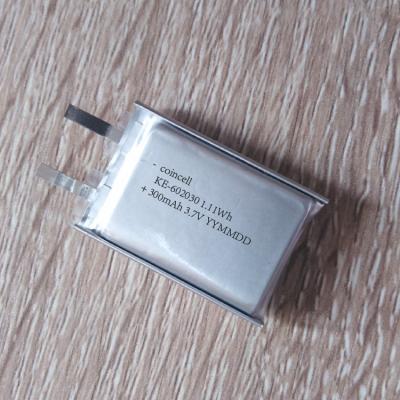 China MP3/MP4 Player 602030 3.7V 300mAh Lithium Ion Polymer Battery for sale