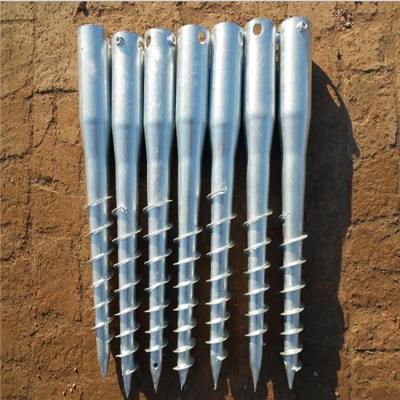 China Hot Dipped Galvanized Steel Q235 OR Metal Screw Pile For Solar Power Products for sale