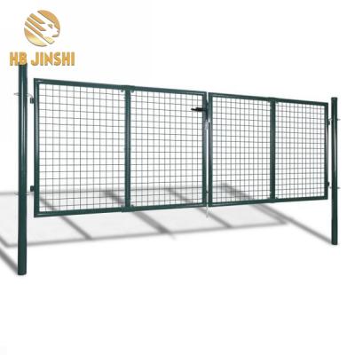 China Easily Assembled Double Open Swing Gate 100 x 300cm Garage Door Factory Field Gate Ornamental Garden Gate for sale