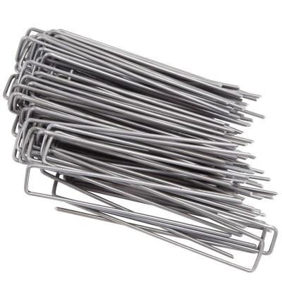 China Flat Pack of 100 Galvanized Steel Garden Pegs Garden Clips 10 in 