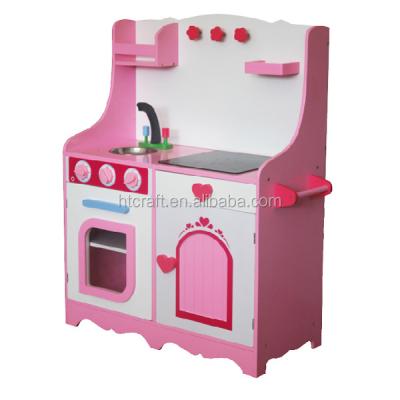 China Age 3 and above 65*30*(H)86cm Youth Girl MDF Play Kitchen with ABS Faucet and Sink Accessories for Wholesale Kids and More deceased play the kitchen for sale