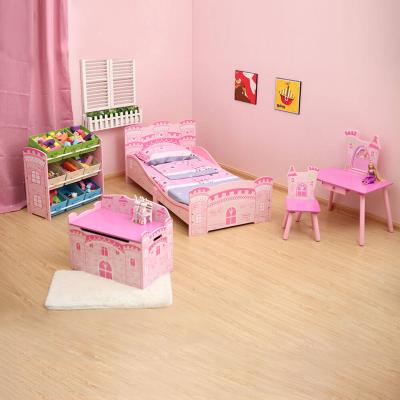 China Beautiful Modern Other Bedroom Furniture 2021 Chic Kids Furniture For Girls Wooden Princess Furniture Set OEM Manufacturer for sale