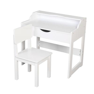 China Modern classic wooden kids study table with seat high quality kids furniture for wholesale for sale