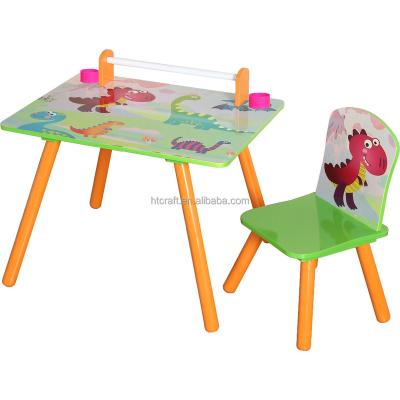 China Hot sale modern chic design kids tables boys dinasour kids study table and chair high quality activiry table with cups for sale