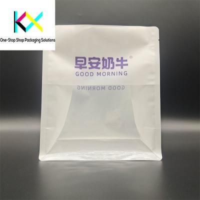 China Compostable Food Packaging Bags Digital Printed Custom Kraft Pouches with Clear Window for sale