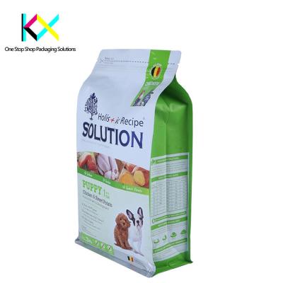 China Customized Resealable Pet Food Packaging Bags With Flat Bottom Design And Multiple Colors for sale