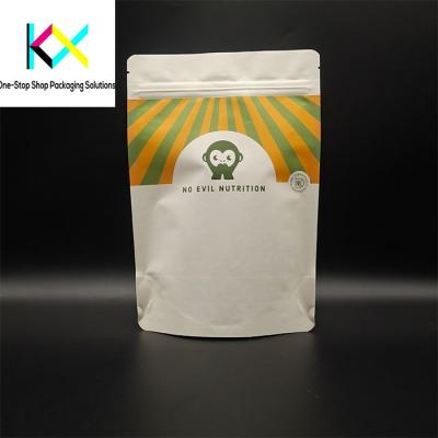 China Ziplock Doypack Stand Up Pouch Moisture Proof Kraft Paper Food Packaging Bags for sale