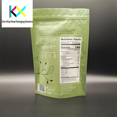 China Plastic Food Packaging Bags High Barrier Food Stand Up Pouches Hot Foil Stamping With clear Window for sale