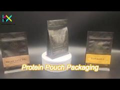 High Barrier Protein Pouch Packaging Flat Bottom Box Pouch 140Um Thickness