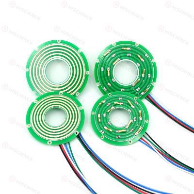 China 2 Circuits Signal Slip Ring Pancake Compact Space Saving Design for sale