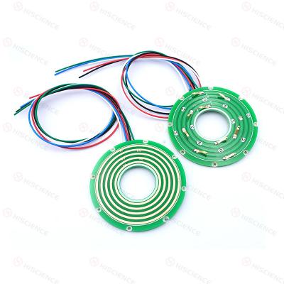 China Durable Pancake Slip Rings 6 Circuits 10A Signal Slip Ring Aluminum Alloy Housing for sale