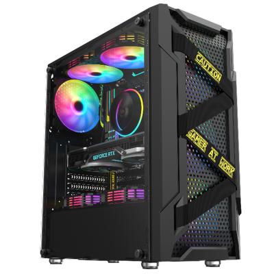 China Hot Sale Desktop Titan Ruix Version Custom Micro Computer Case ATX /ATX With Fans LED Handle ATX Micro PC Case for sale