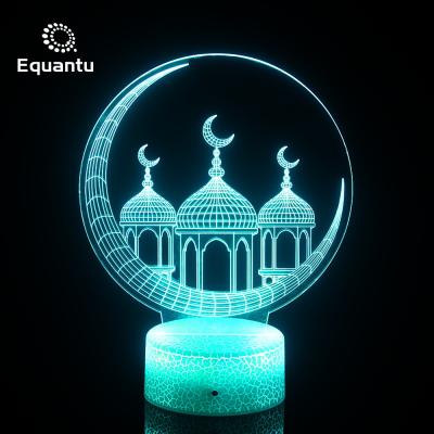 China Islamic Acrylic Light Lamp Night Touch Prayer Prayer Picture With LED Colorful Colors Acrylic Light Lamp for sale