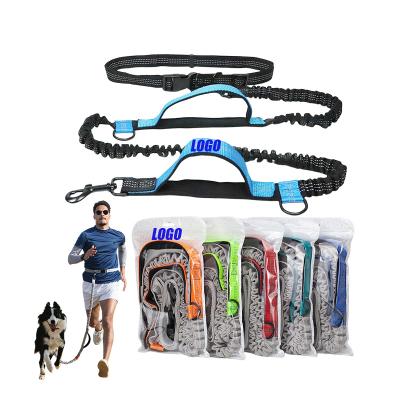 China Thoughtful Reflective Dog Leash With Adjustable Restraint Belt For Hands Free Dog Walking Hiking Cycling Running Leash for sale