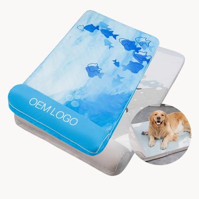 China Removable Washable Pet Bed Cooling Bed For Large Dog Summer Sleeping Cooling Mat Pillow Mat For Summer Dog Cooling Bed for sale