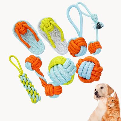 China Stocked Durable Chew Toy For Dog Teething Rope Toy For Aggressive Pet Chewers Training And Teeth Dog Rope Cleaning Toy for sale