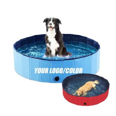 China For Dog Or Other Pets Foldable Dog Swimming Pool Portable Bathtub For Dogs Cats Pet Folding Paddling Pool Outdoor Dog Pool for sale