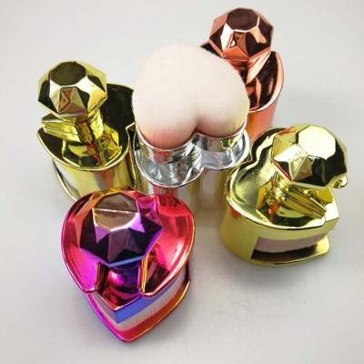 China Angular Blush Melason Wholesale High Quality Face Rainbow Heart Shape Brush Private Label Single Foundation Brush Accept Small MOQ for sale