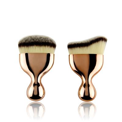 China Angular Blush Melason Wholesale Custom Face Simple Kabuki Powder Blush Makeup Brush Private Label Foundation Makeup for sale