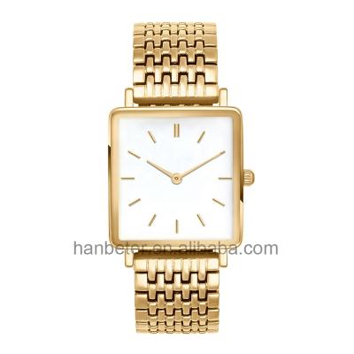 China Alarm Gold Plated Ladies Watch OEM Logo Watch Custom Stainless Steel Strap Personalized Watch for sale