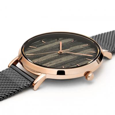 China 2019 OEM Fashion Private Label Wood Watch Luxury Fashion Custom Alarm Logo Bamboo Wooden Stainless Steel Watches For Men And Ladies for sale