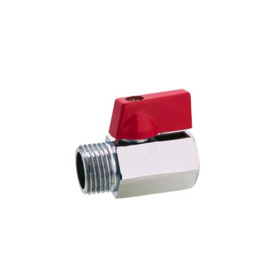 China 1/2 Inch General High Quality Polished And Hose Chrome Plated Brass Mini Ball Valve for sale