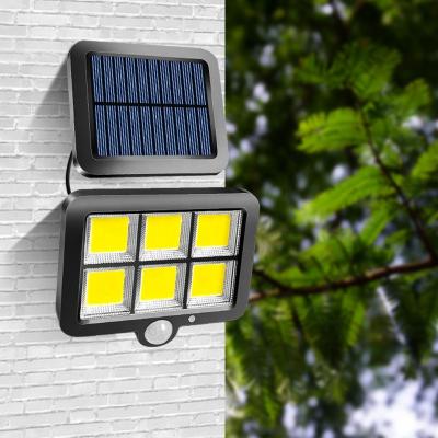 China Solar Wall Light Courtyard ABS 120 LED Security Night Motion Sensor Outdoor Solar Lantern for sale