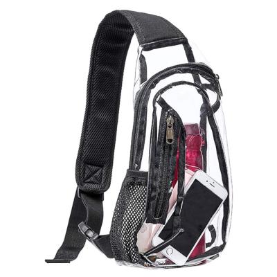 China Waterproof Stadium Approved Cross - Transparent Casual Body Bag Sling Bags For Women And Men for sale