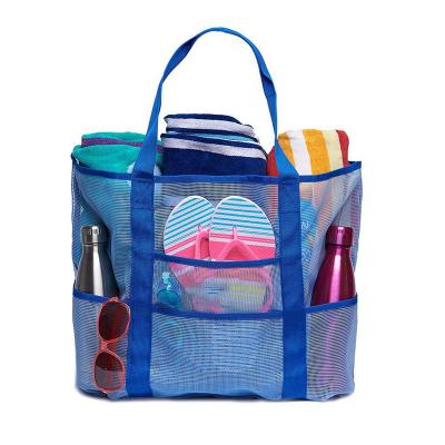 China Wholesale Mesh Beach Bag Lightweight Toy Tote Bag Large Capacity Bathroom Viable Picnic Tote Organizer for sale