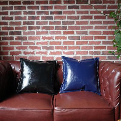 China Soft Flexibility Cushion Covers Decorative Pillow Cover Cushion Cover PU Faux Leather Leather Cushion Cover for sale