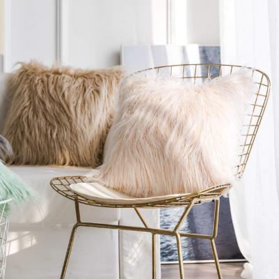 China Soft With Quality Guarantee Faux Fur 45 *45 Sofa Cushion Cover For Living Room And Office for sale