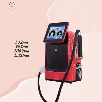 China 220V Q-Switched Nd Yag Laser Maschine Portable Pico Laser Maschine 1064nm 755nm 532nm zu verkaufen