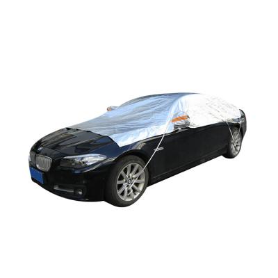 China Professional Car Body Cover Factory Car Cover Half Hail Proof Top Water Resistant Car Windshield Cover for sale