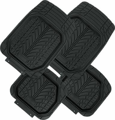 China 4 Pack Car Mats All Weather Floor Rubber Waterproof Dustproof Rug for sale