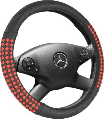 China Comfortable Drive Experience Carbon Leather Accessories Universal Stylish Car Steering Wheel Covers for sale