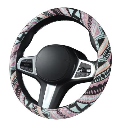 China Boho Drive Comfortable Experience Women Breathable Automotive Steering Wheel Cover for sale