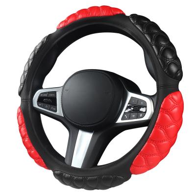 China Comfortable Drive Experience Low Factory Price Lace Up Soft Grip Car Steering Wheel Cover for sale