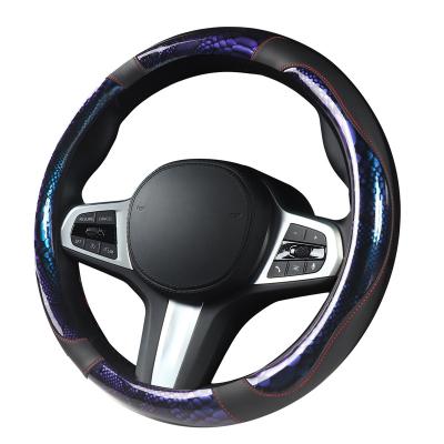 China Hot-selling two-color four-season colorful splice of comfortable driving experience generally applies to all kinds of automobile steering wheel covers for sale