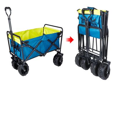 China Soft Outdoor Universal Collapsible Utility Folding Cart Beach Garden Cart Hand Pull Folding Cart for sale