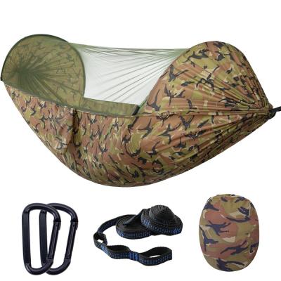 China Hot Selling Outdoor Camping 2 Person Family Hammock Mosquito Net Hammock Hanging Tree Ties Hammock Swing for sale