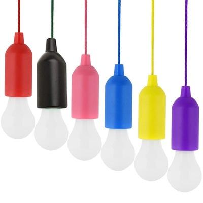 China Portable Colorful Camping Hanging Led Camping Pull Rope Lighting Outdoor Tent Pull Rope Bulb Light Fixture for sale