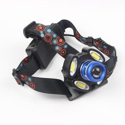 China 2021 High Quality Outdoor Camping Hanging Zoomable Rechargeable Waterproof Led Headlight for sale