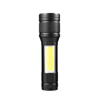 China Custom Logo Torch Flashlight Mini Usb Rechargeable Led Outdoor Portable Flashlight Camping Wholesale Convenient Buzz Light for sale