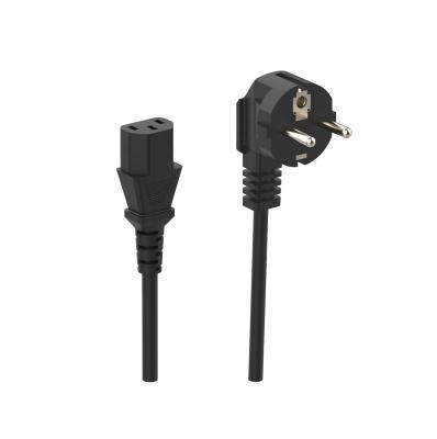 China Smart home appliance oem16a 250v 3 pin extension cord iec13 laptop Eu power cord for sale