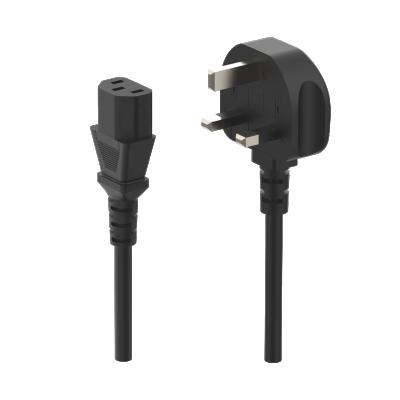 China Home Appliance Good Quality 3 Pins Cable UK Plug AC Used Computer Power Supply Extension AC Power Cord for sale