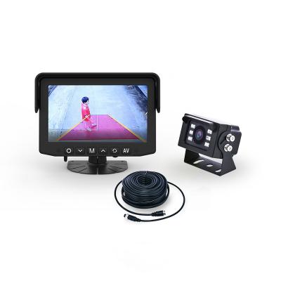 China Waterproof IP69K Waterproof 7 Inch Monitor Camera Kit Cyclist Human Detection AI Rescue Truck Reversing Camera System for sale