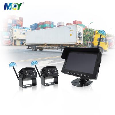 China Waterproof 7INCH Monitor AHD 2 Channel Rear View Backup Camera Radio For Trucks for sale