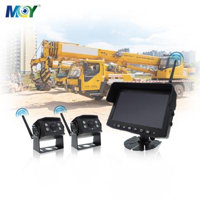 China 12V HD 1080P 7inch Waterproof Wireless Monitor with 2 Cameras Bus Wireless Car RV Reverse Camera for Truck for sale