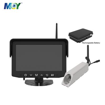 China 720p 1080p 2 Channel Waterproof Front And Rear Warning Wireless Forklift Camera Monitor For Linde Reach Truck for sale